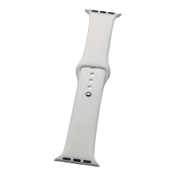 White Sport Watch Band 38mm/40mm M/L Soft Silicone Replacement Strap For Watch - Picture 1 of 4